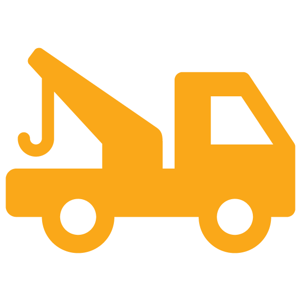 yellow tow truck icon